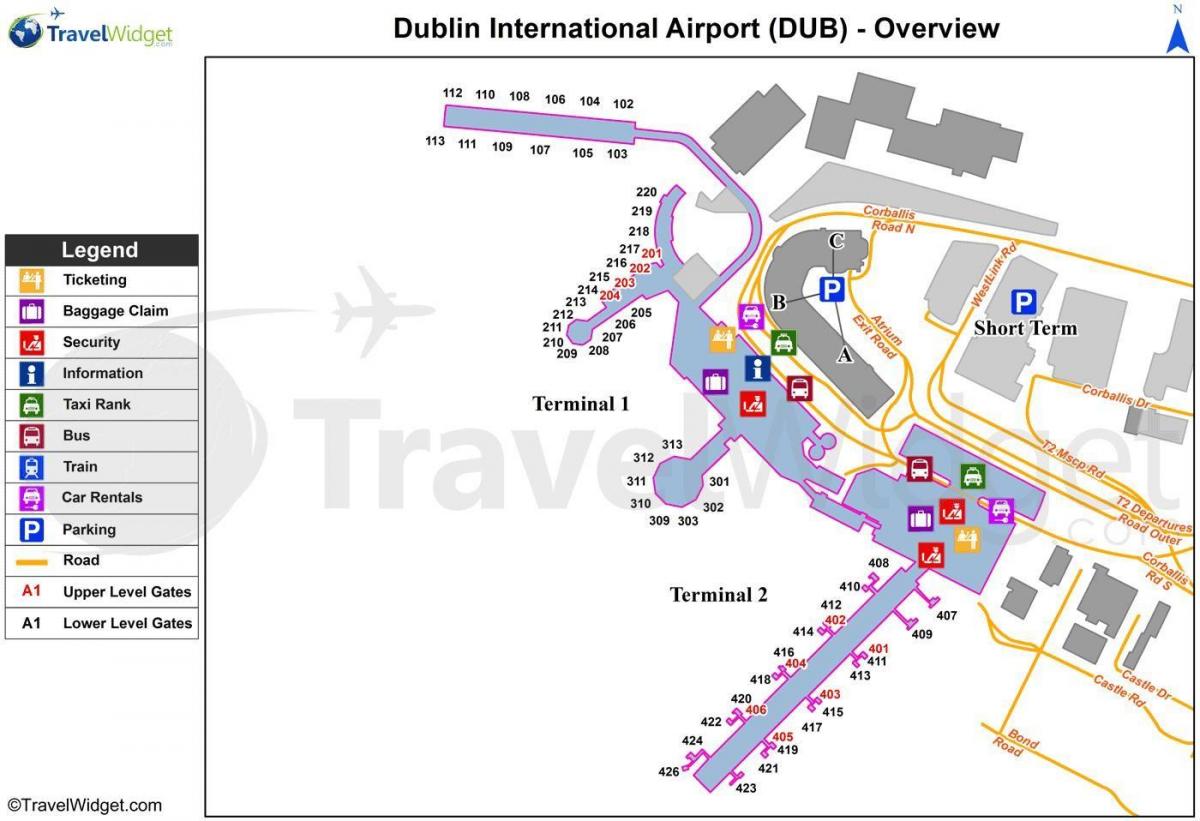 خريطة محطة مطار دبلن