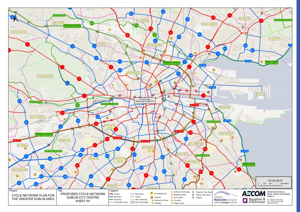 خريطة ممر الدراجات في دبلن