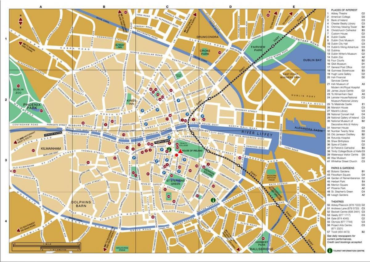 خريطة مركز مدينة دبلن