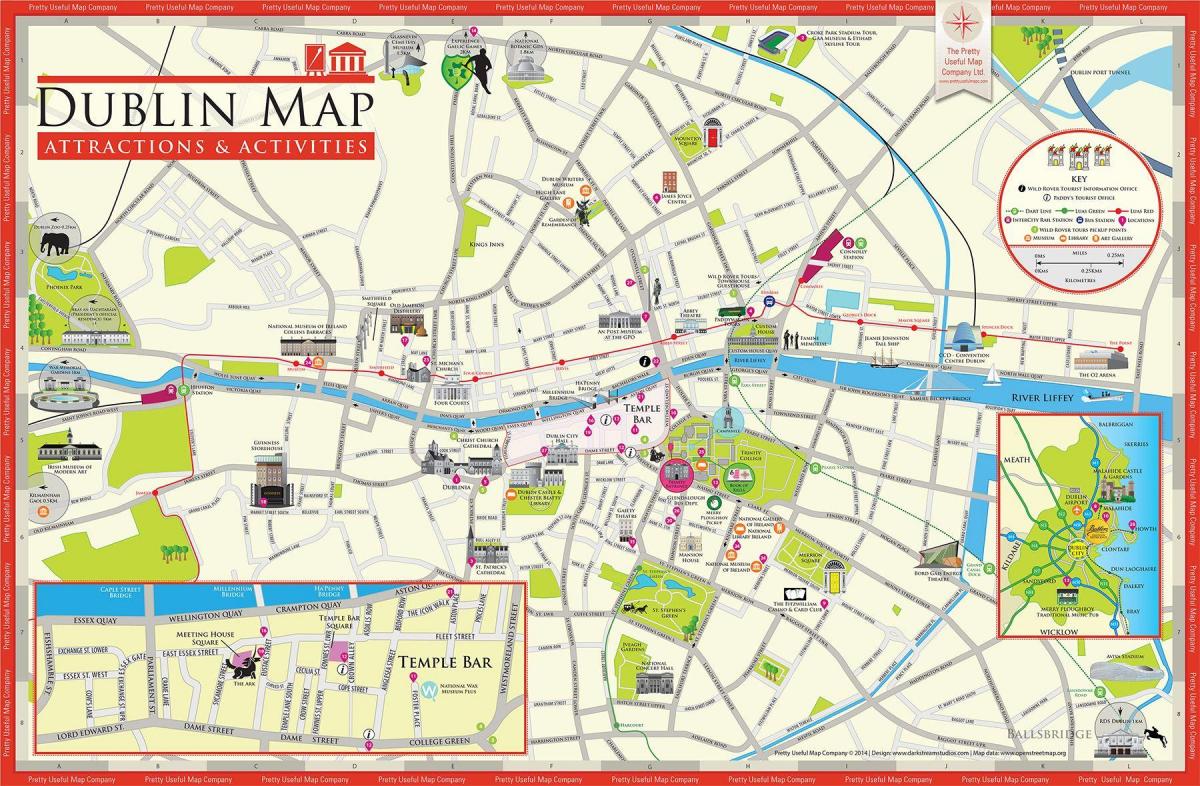 خريطة دبلن لمشاهدة المعالم السياحية